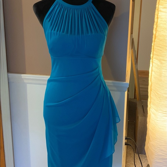 David's Bridal Dresses & Skirts - David’s Bridal blue green bridesmaid dress sz 6